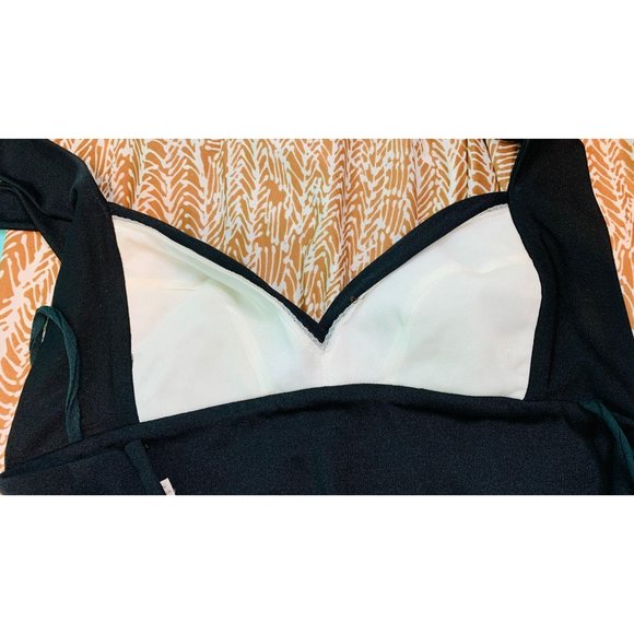 Vintage 60s Maxi Dress Womens XS Peacock Feathers Novelty Border Print - Picture 7 of 10